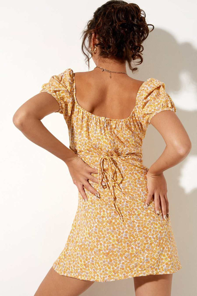 Motel Rocks Sasi Mini Dress - Yellow ...